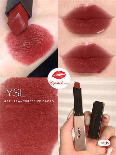 Son YSL Slim 211 Transgressive Cacao Đỏ Hồng Đất